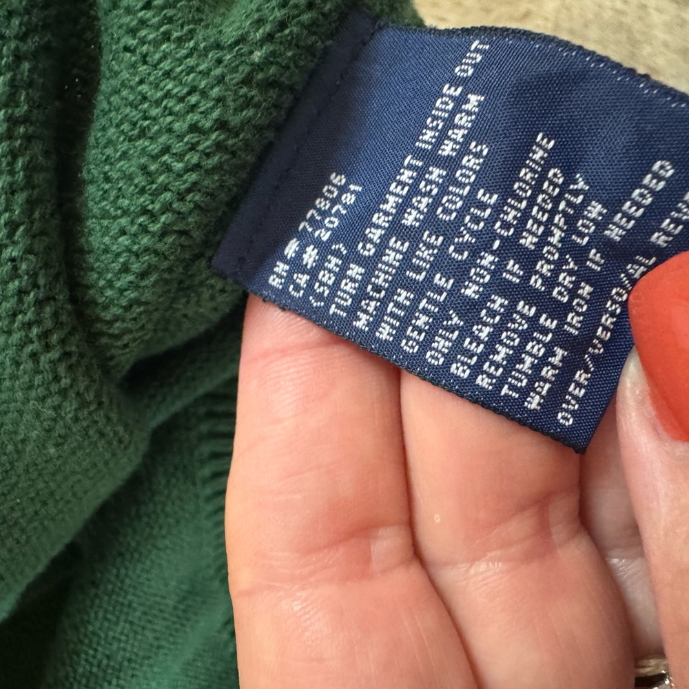 Tommy Hilfiger size SMALL green sweater vest, very good condition - Picture 7 of 9